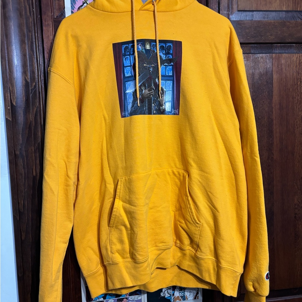 Champion Yellow Hoodie with A Boogie Artist 2.0 Album Tour